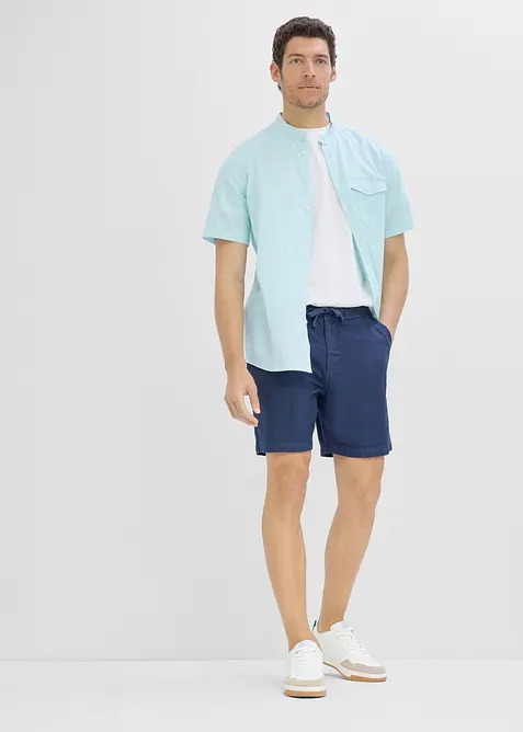 Kurzarmhemd aus Leinen-Mix in Regular Fit, bonprix