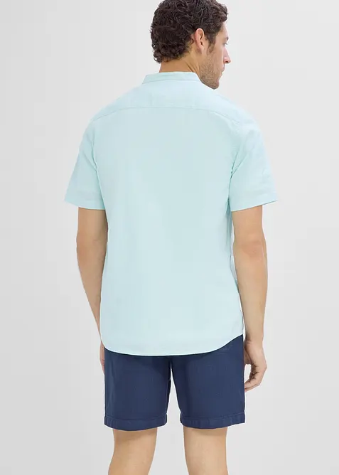 Kurzarmhemd aus Leinen-Mix in Regular Fit, bonprix