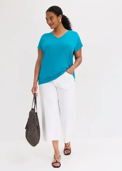 T-shirt en viscose m&eacute;lang&eacute;e, bonprix