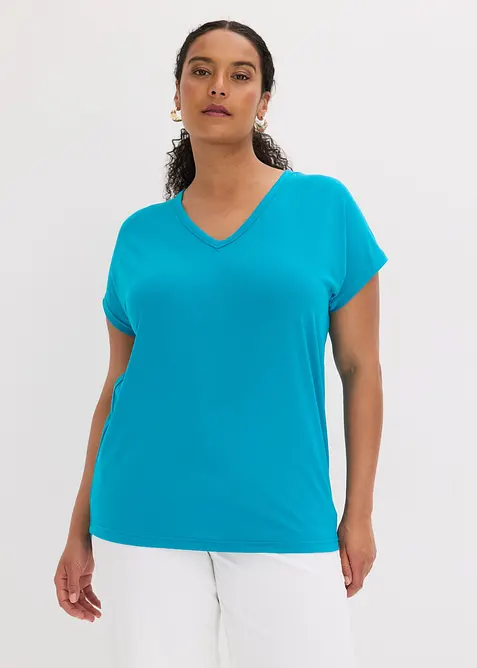 T-shirt en viscose m&eacute;lang&eacute;e, bonprix