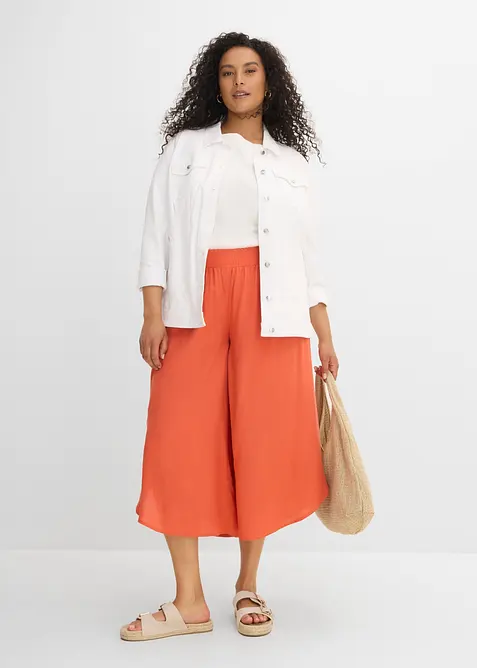 Jupe-culotte longueur mollet en viscose douce, bonprix