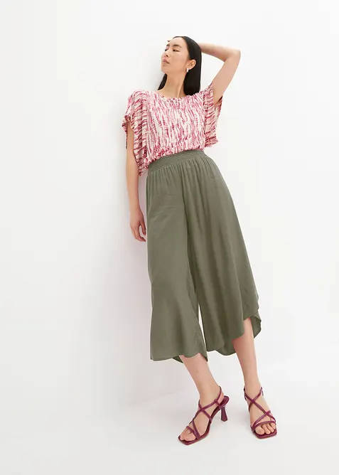 Jupe-culotte longueur mollet en viscose douce, bonprix