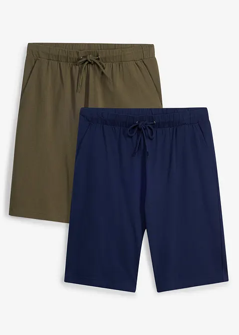 Lot de 2 shorts en jersey, bonprix