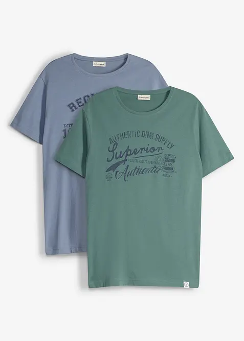 Lot de 2 T-shirts, bonprix