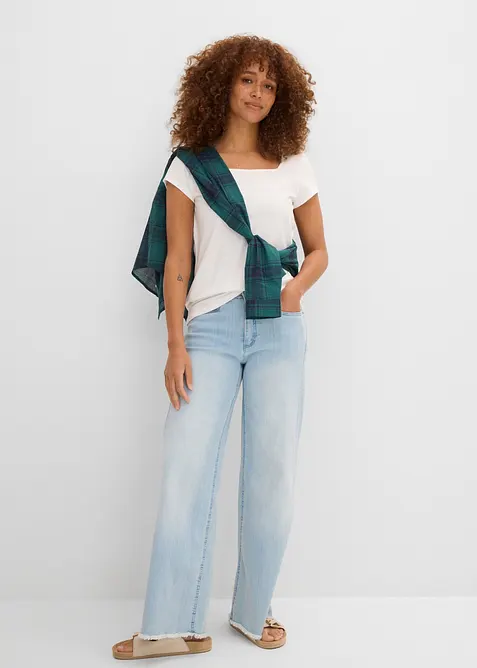 Kurzarmshirt mit Karree-Ausschnitt, bonprix