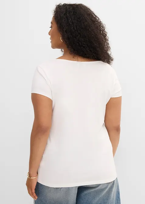 Kurzarmshirt mit Karree-Ausschnitt, bonprix