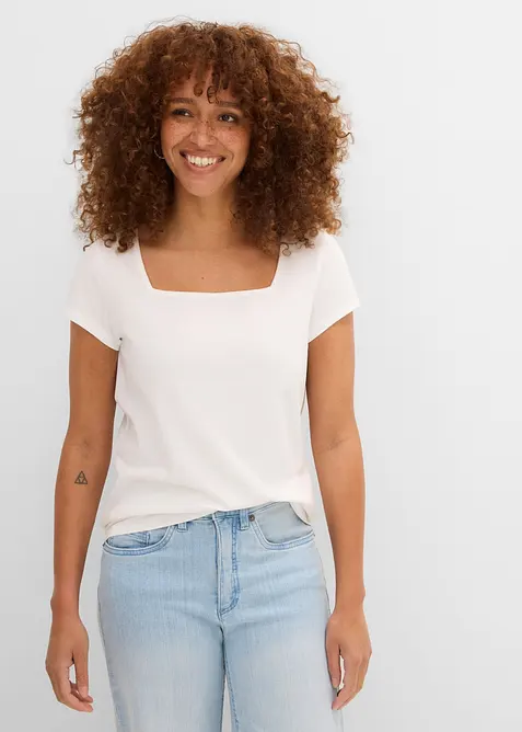 Kurzarmshirt mit Karree-Ausschnitt, bonprix
