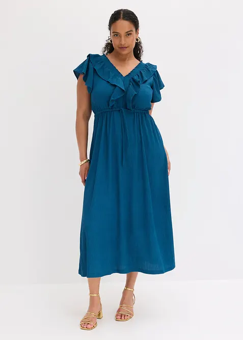 Robe longue &agrave; volants, bonprix