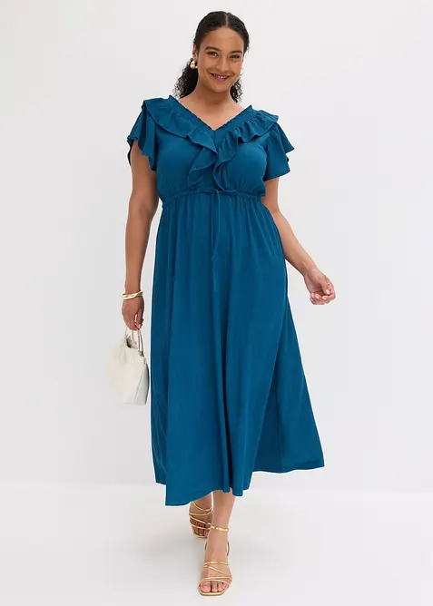 Robe longue &agrave; volants, bonprix