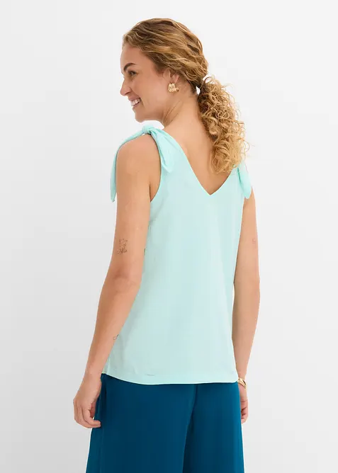 Top en coton avec d&eacute;tails n&oelig;uds, bonprix