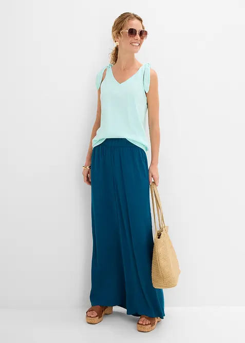 Top en coton avec d&eacute;tails n&oelig;uds, bonprix