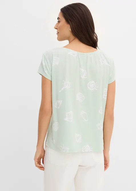Bedrucktes Shirt mit Rundhalsausschnitt aus Bio-Baumwolle, bonprix