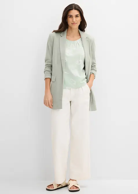 Bedrucktes Shirt mit Rundhalsausschnitt aus Bio-Baumwolle, bonprix