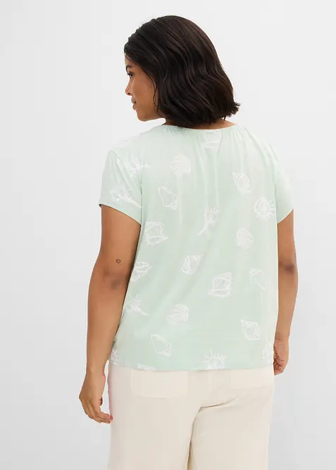 T-shirt imprim&eacute; &agrave; col rond en coton, bonprix