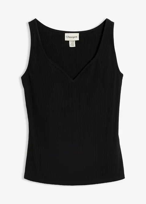 Ripp-Top aus softer Viskose, bonprix