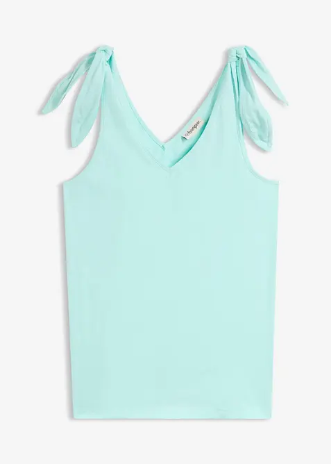 Top en coton avec d&eacute;tails n&oelig;uds, bonprix