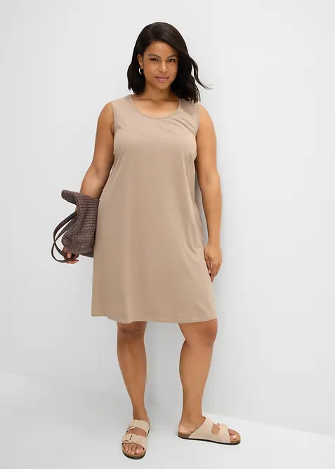 Robe sans manches en jersey coton, bonprix