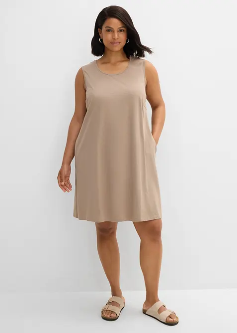 Robe sans manches en jersey coton, bonprix