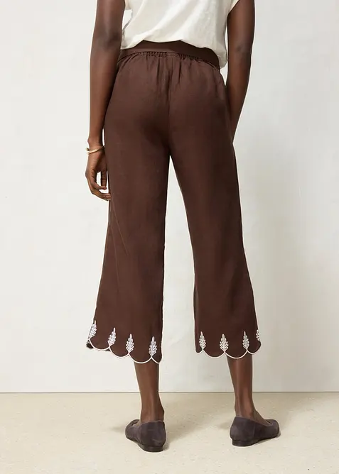 Leinen-Culotte mit G&uuml;rtel (2 tlg. Set), bonprix