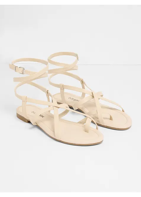 Sandales &agrave; lani&egrave;res, bonprix