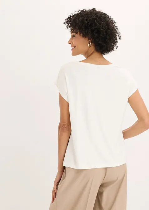 Oversize- Shirt mit Spitzenband, bonprix