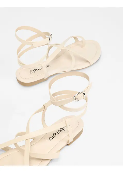Sandales &agrave; lani&egrave;res, bonprix