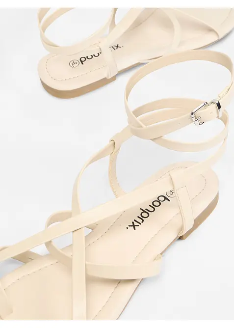 Sandales &agrave; lani&egrave;res, bonprix