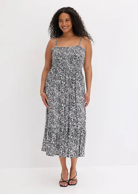 Robe &agrave; bretelles en viscose extensible, bonprix