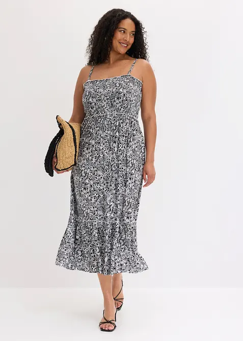 Robe &agrave; bretelles en viscose extensible, bonprix