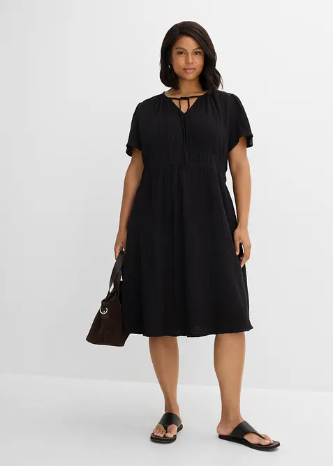 Robe tunique en gaze de coton, bonprix