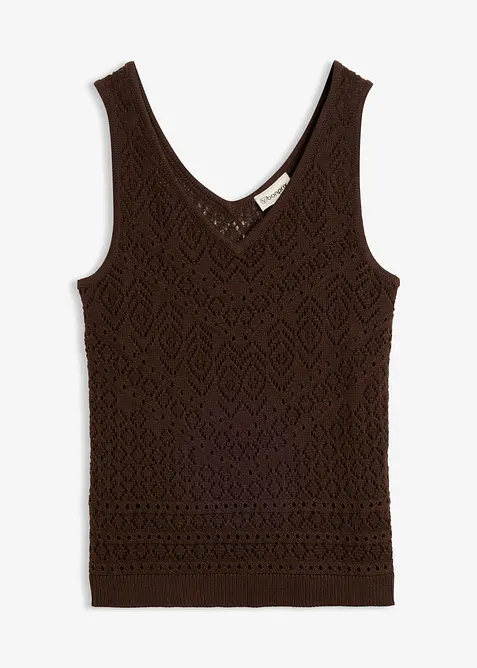 Top en maille ajour&eacute;e, bonprix