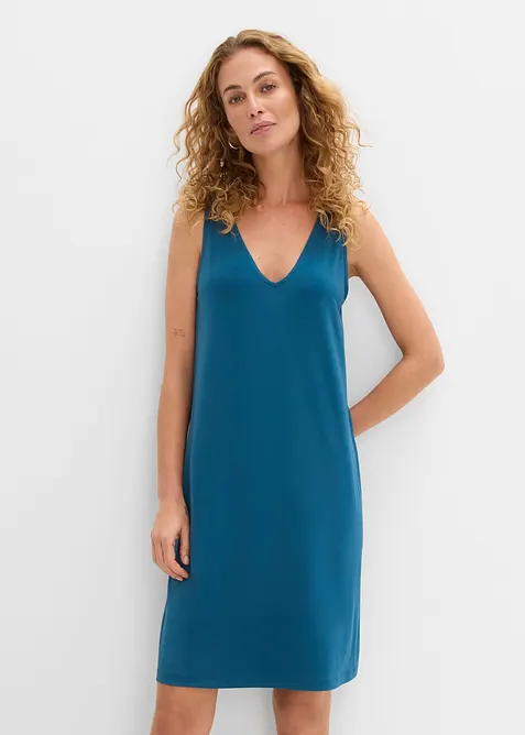 Robe d&eacute;bardeur fluide &agrave; col V, bonprix