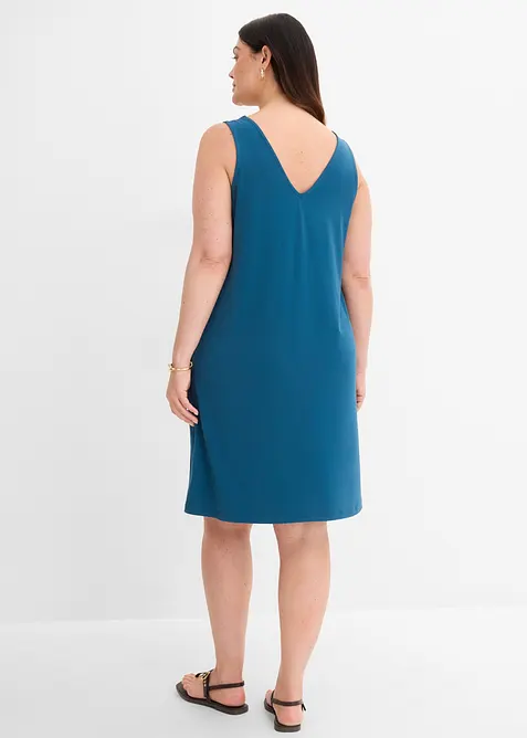 Robe d&eacute;bardeur fluide &agrave; col V, bonprix