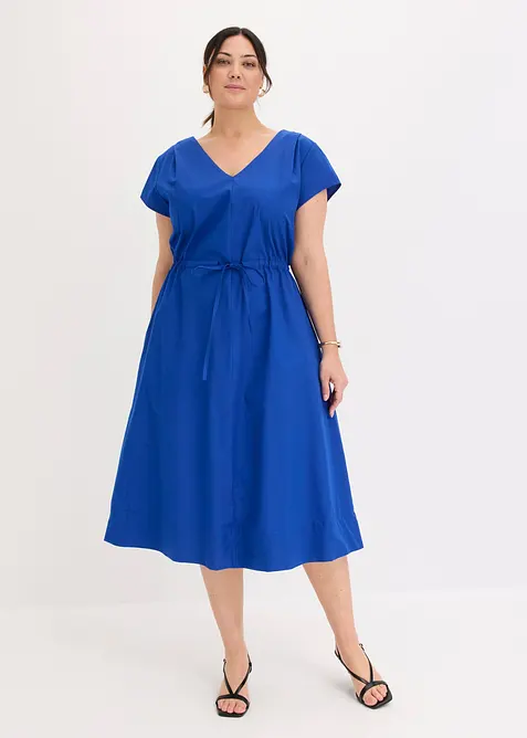 Robe en popeline de coton avec cordon, bonprix