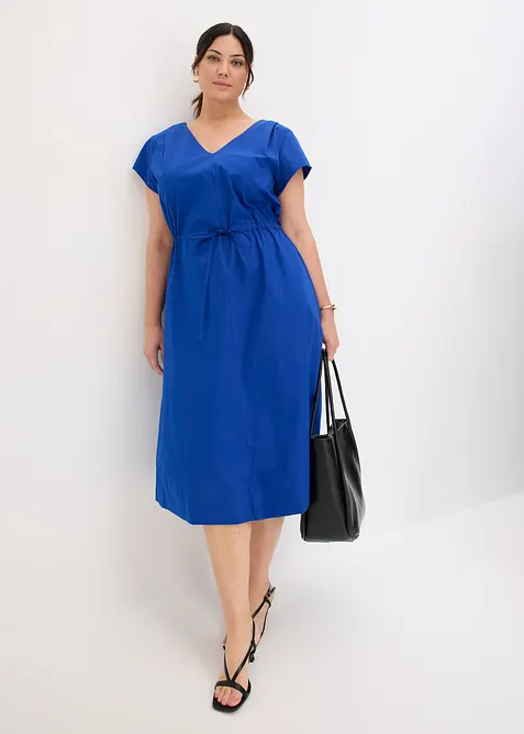 Robe en popeline de coton avec cordon, bonprix