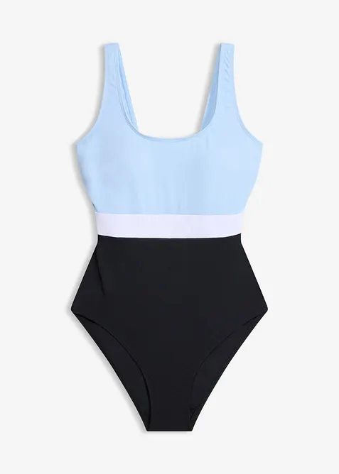 Maillot 1 pi&egrave;ce s&eacute;chage rapide, color-block, bonprix