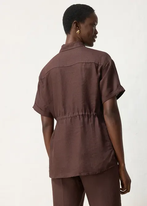 Longbluse aus reinem Leinen, bonprix