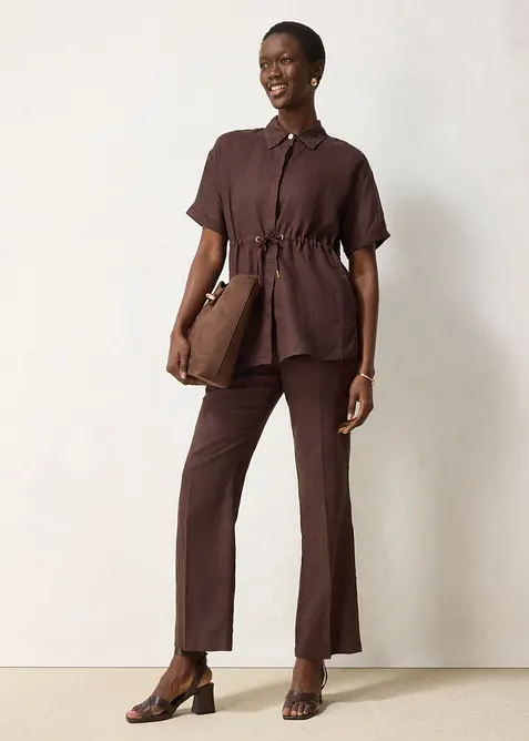 Longbluse aus reinem Leinen, bonprix