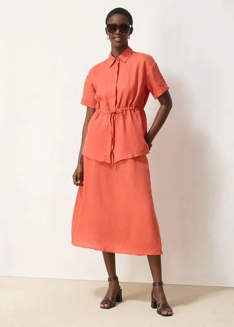 Longbluse aus reinem Leinen, bonprix
