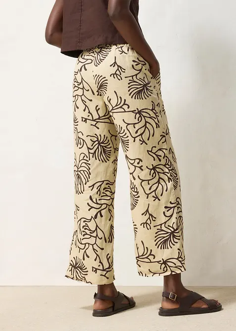 Marlenehose aus reinem Leinen, bonprix