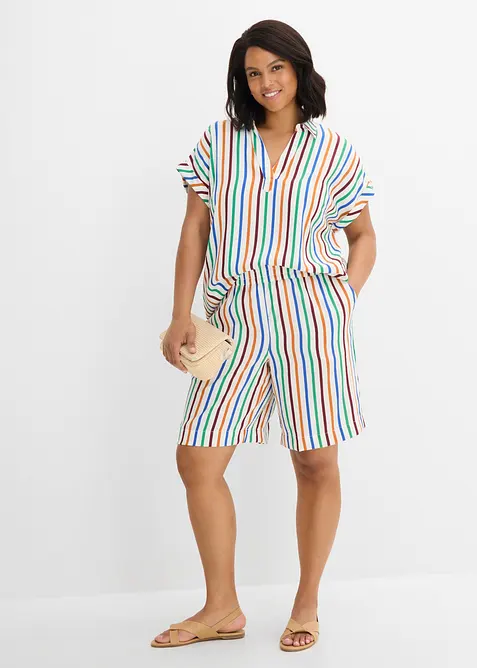 Bermuda en viscose m&eacute;lang&eacute;e, bonprix