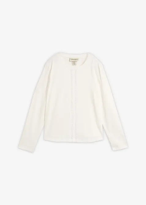 Spitzenshirt aus reiner Baumwolle, bonprix