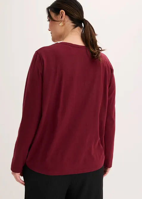 T-shirt &agrave; dentelle 100% coton, bonprix