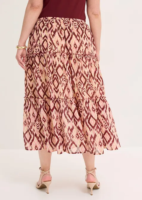 Stufenrock aus Chiffon, bonprix
