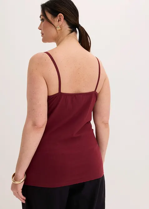 Lot de 2 tops &agrave; dentelle, bonprix