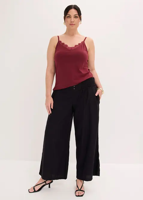 Lot de 2 tops &agrave; dentelle, bonprix