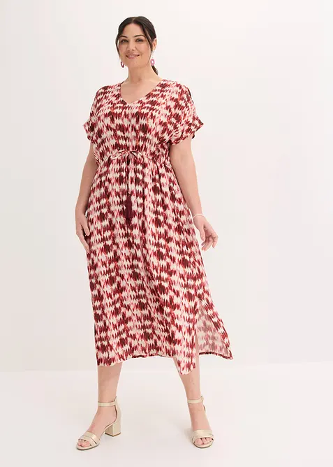 Robe longue en viscose textur&eacute;e, bonprix