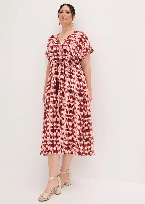 Robe longue en viscose textur&eacute;e, bonprix
