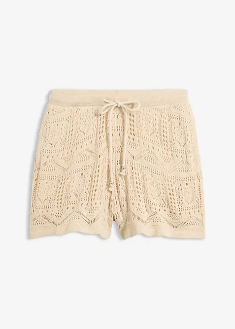 Short en maille ajour&eacute;e, bonprix
