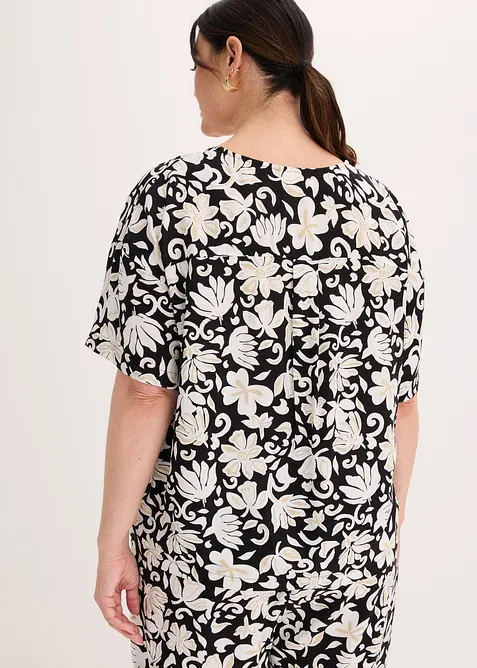 Chemisier manches courtes en viscose fluide, bonprix